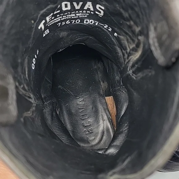 Tecovas Jolene Black Leather Boots 7.5 - Picture 12 of 14